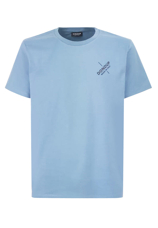 ViaMonte Shop | Dondup t-shirt azzurra uomo in cotone