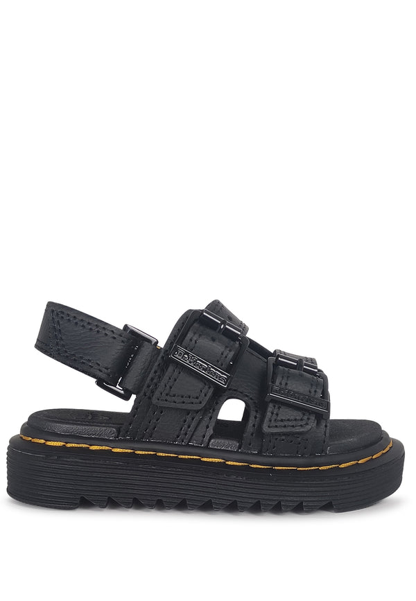 ViaMonte Shop | Dr Martens sandali Varel neri bambino in pelle