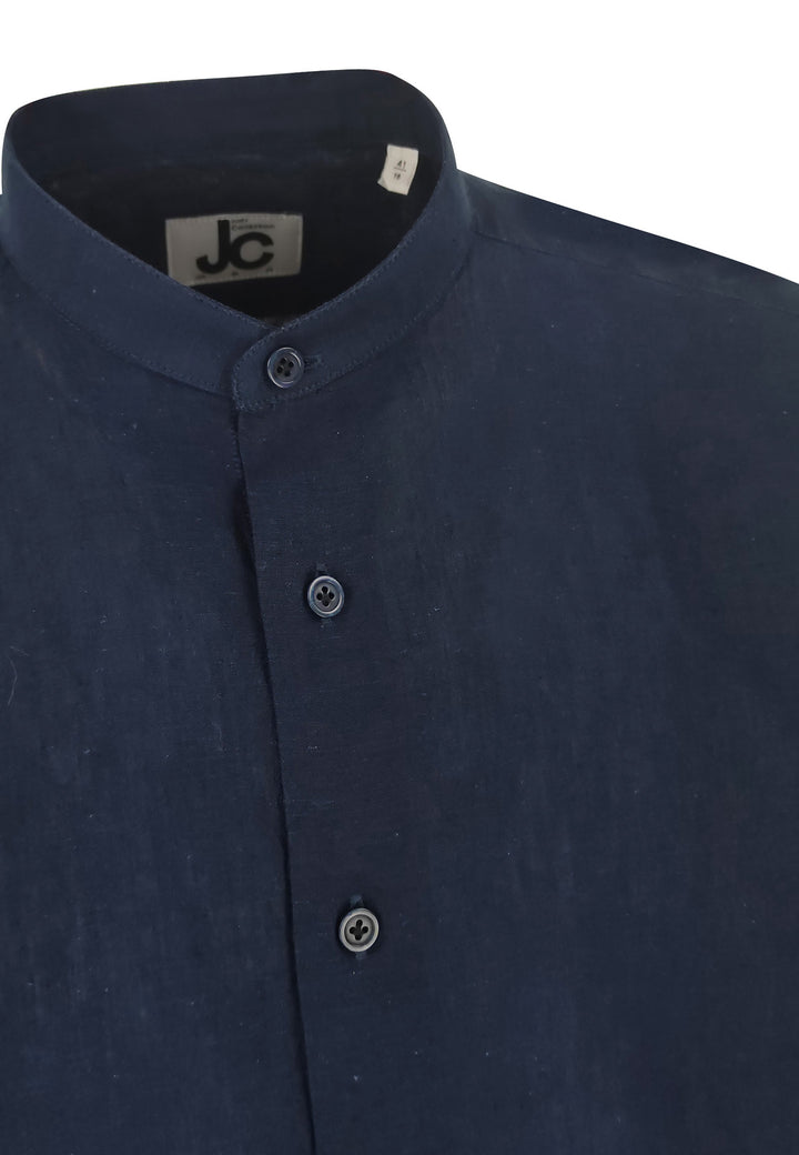 ViaMonte Shop | JCMan camicia blu uomo in misto lino