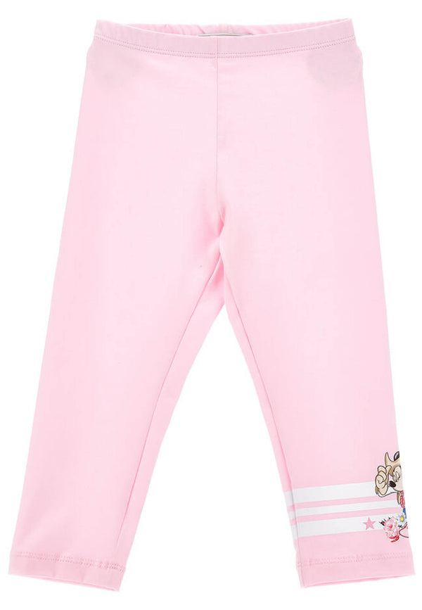 Monnalisa pink girl cotton girls leggings