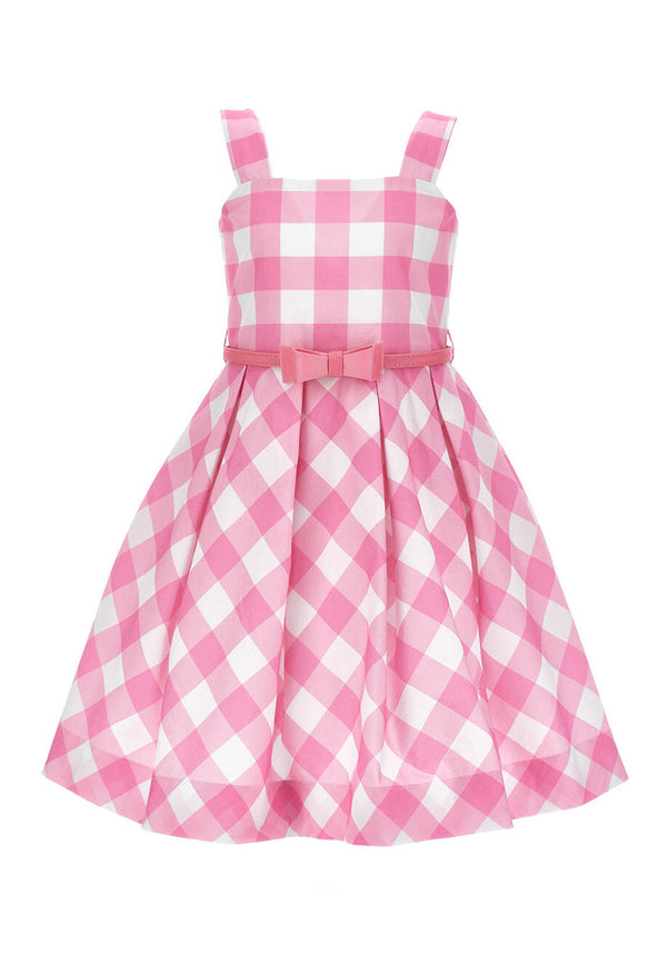 Monnalisa Pink Girl Cotton Girl Dress