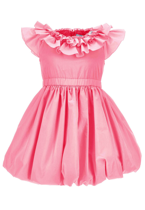 فستان من القطن باللون الوردي للفتيات من موناليزا