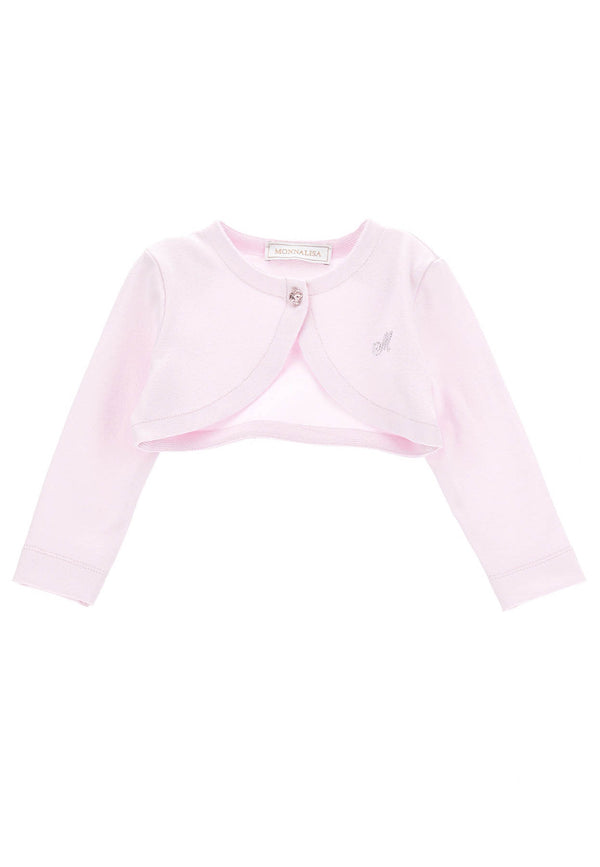 Monnalisa shirt shirt pink newborn in viscose