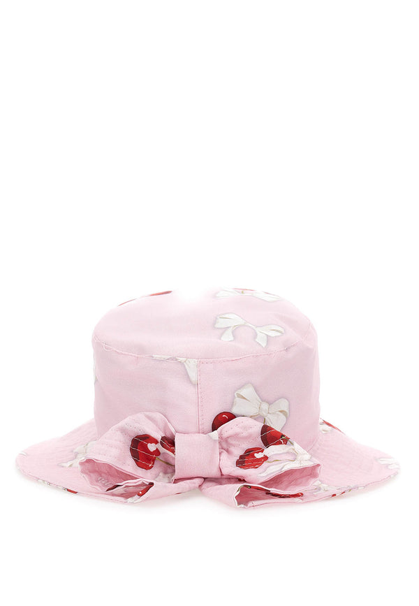 Monnalisa Rosa Girl Hat in Popeline