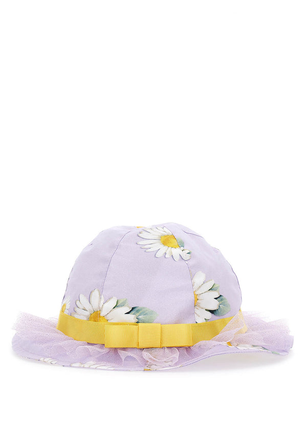 Monnalisa lilac hat girl in canvas