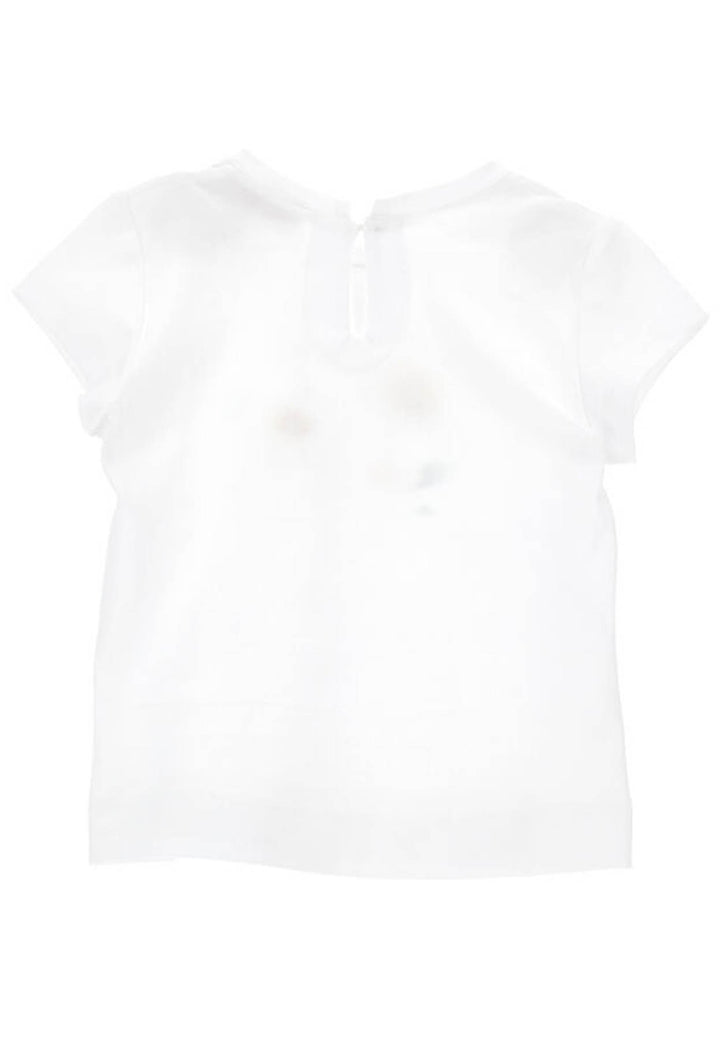 ViaMonte Shop | Monnalisa t-shirt bianca neonata in cotone