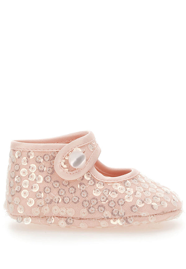 Monnalisa pink newborn shoes