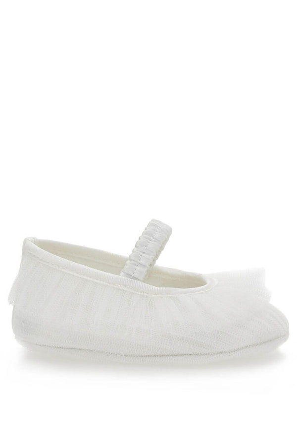 Monnalisa Bianche shoes newborn in tulle