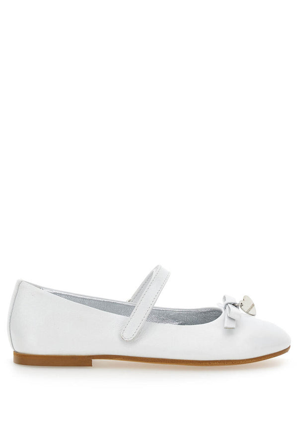 Monnalisa white shoe girl in leather