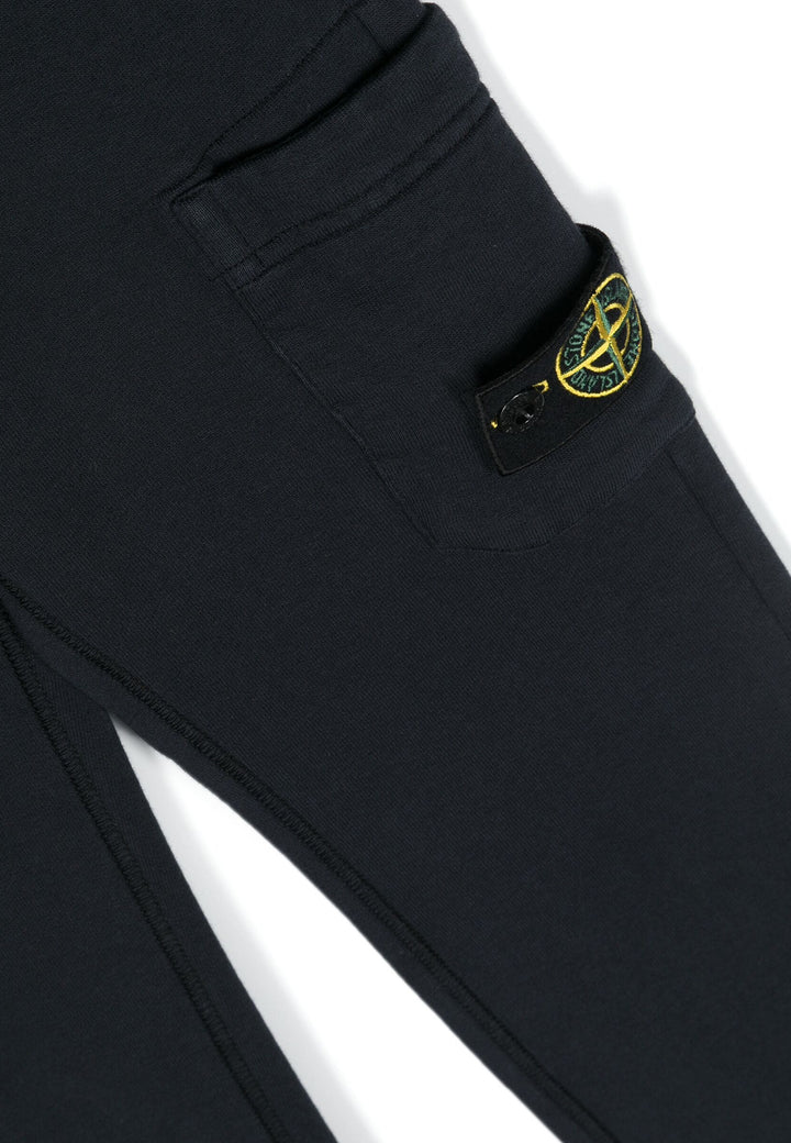 ViaMonte Shop | Stone Island pantalone sportivo blu bambino in felpa di cotone