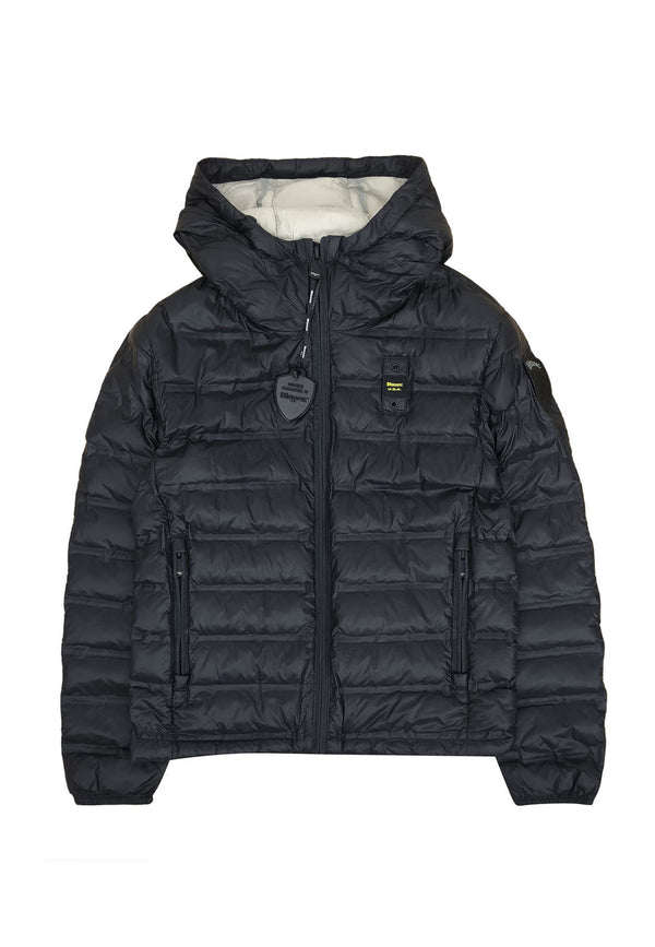 ViaMonte Shop | Blauer giubbino nero bambino in nylon