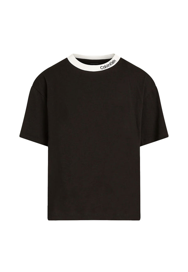 ViaMonte Shop | Calvin Klein Jeans t-shirt nera bambino in cotone