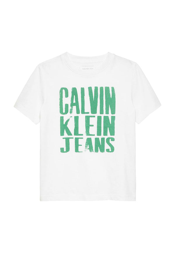 ViaMonte Shop | Calvin Klein Jeans t-shirt bianca bambino in cotone