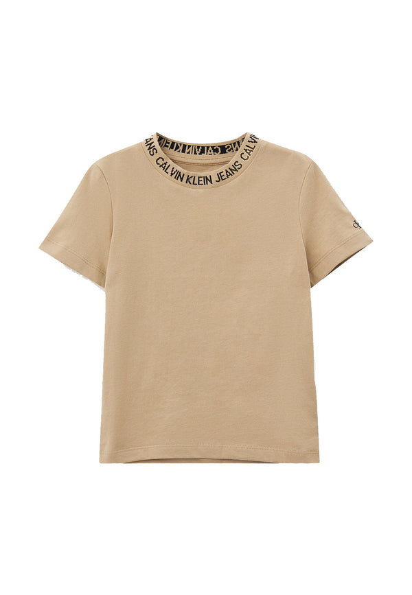 ViaMonte Shop | Calvin Klein Jeans t-shirt beige bambino in cotone