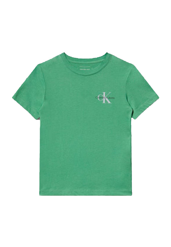 ViaMonte Shop | Calvin Klein Jeans t-shirt verde bambino in cotone