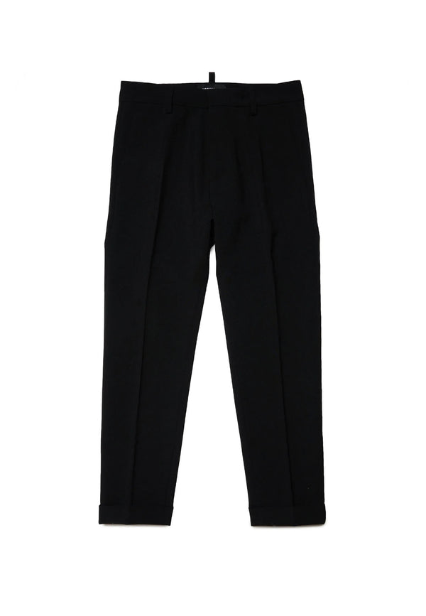 ViaMonte Shop | Dsquared2 pantalone nero bambino in misto lana