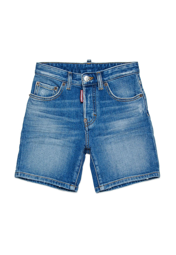 ViaMonte Shop | Dsquared2 bermuda blu bambino in denim