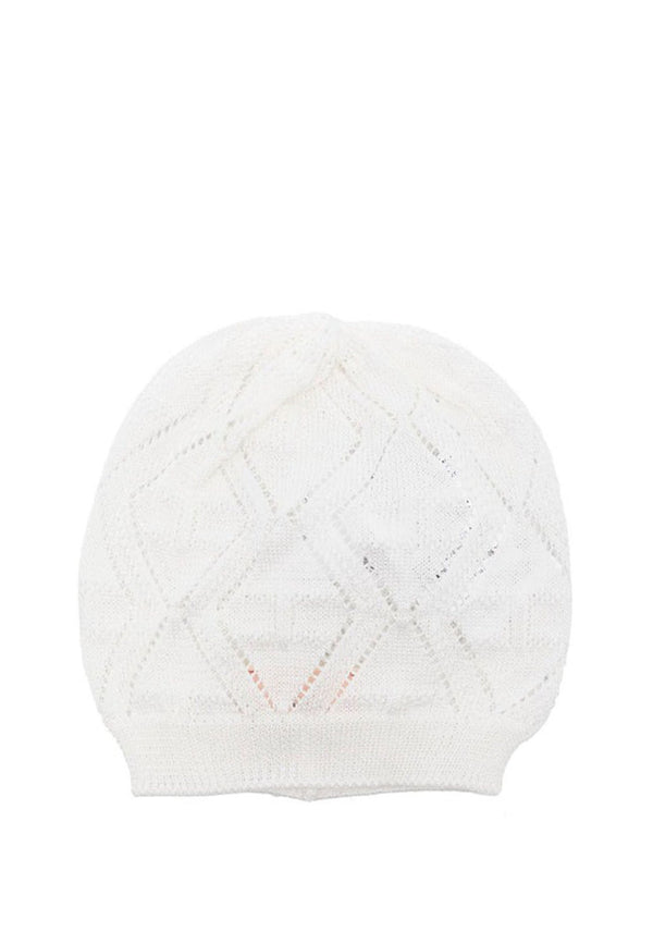 ViaMonte Shop | Elisabetta Franchi La Mia Bambina cappello bianco neonata in cotone