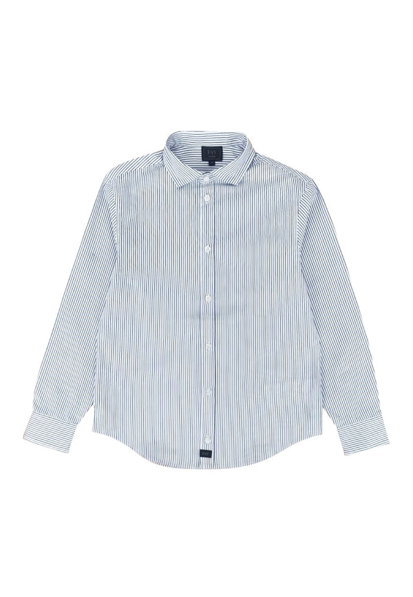 ViaMonte Shop | Fay camicia bianca/blu bambino in cotone