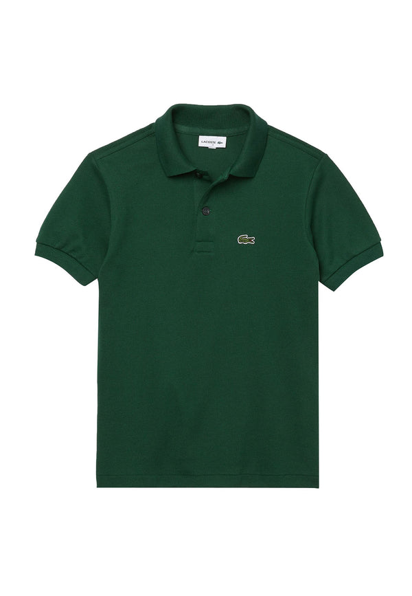 ViaMonte Shop | Lacoste polo verde bambino in piquet di cotone