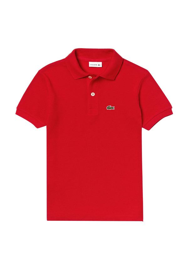 ViaMonte Shop | Lacoste polo rossa bambino in piquet di cotone