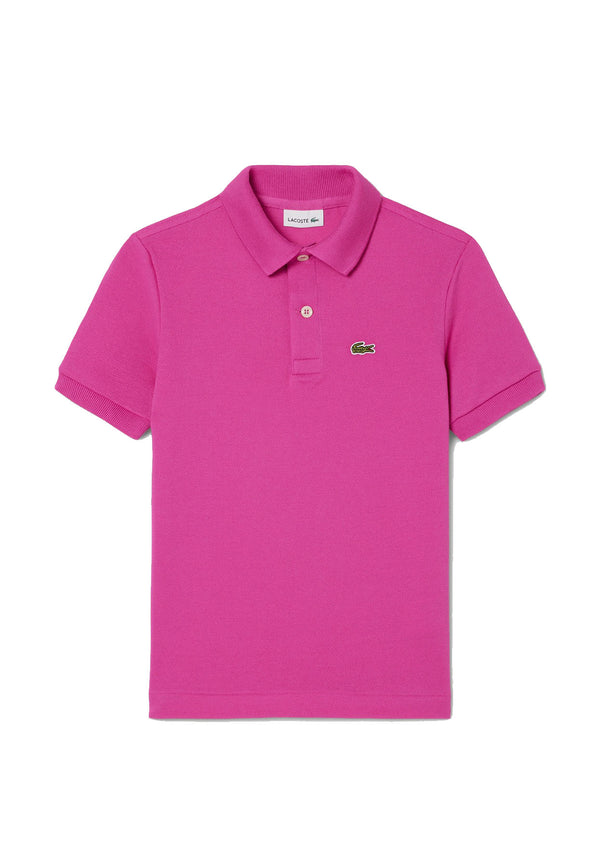 ViaMonte Shop | Lacoste polo rosa bambino in piquet di cotone