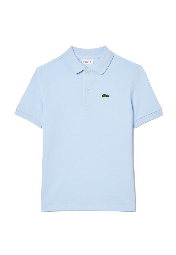 ViaMonte Shop | Lacoste polo celeste bambino in piquet di cotone