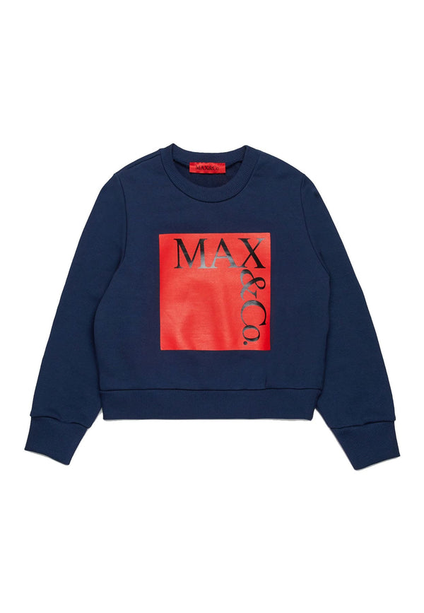 ViaMonte Shop | Max&Co felpa blu bambina in cotone