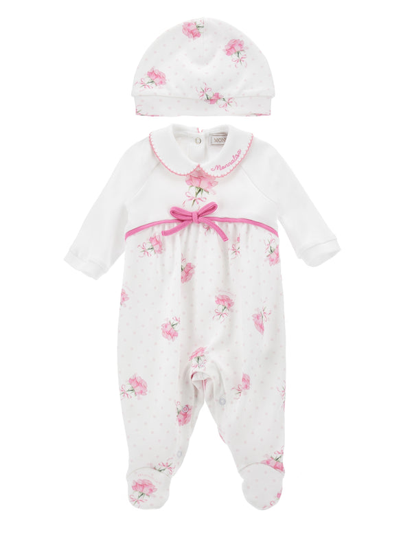 ViaMonte Shop | Monnalisa completo bianco neonata in cotone