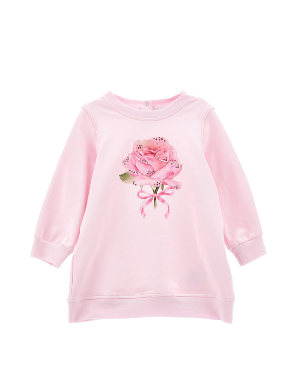 ViaMonte Shop | Monnalisa felpa rosa neonata in cotone