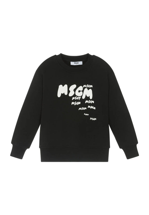 ViaMonte Shop | MSGM felpa nera bambino in cotone