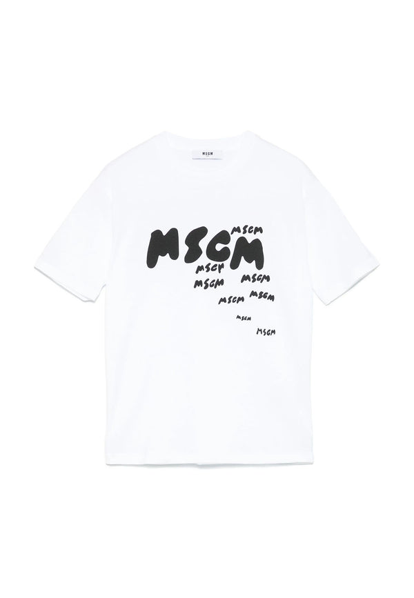 ViaMonte Shop | MSGM t-shirt bianca bambino in cotone