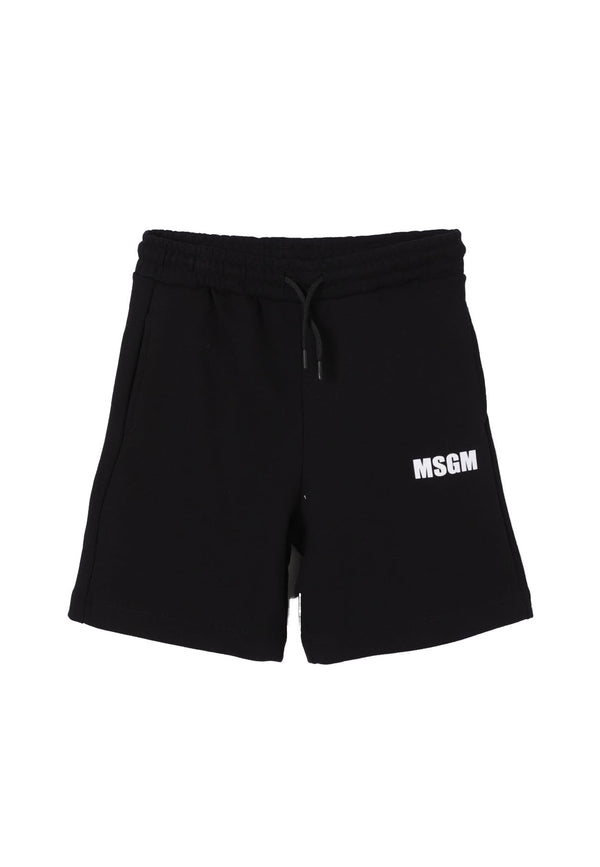 ViaMonte Shop | MSGM bermuda nero bambino in cotone