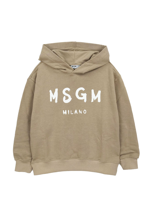 ViaMonte Shop | MSGM felpa beige bambino in cotone