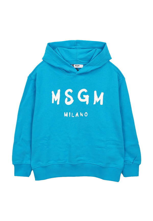 ViaMonte Shop | MSGM felpa azzurra bambino in cotone