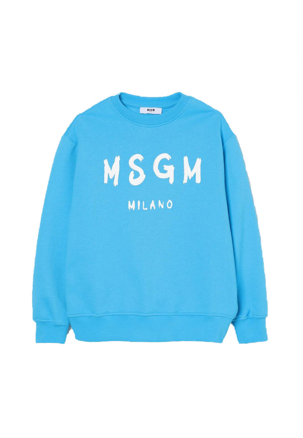 ViaMonte Shop | MSGM felpa azzurra bambino in cotone