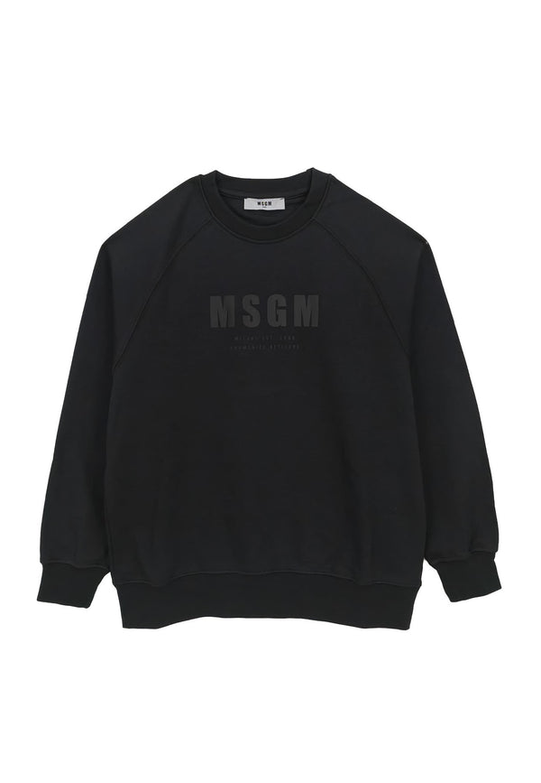 ViaMonte Shop | MSGM felpa nera bambino in cotone