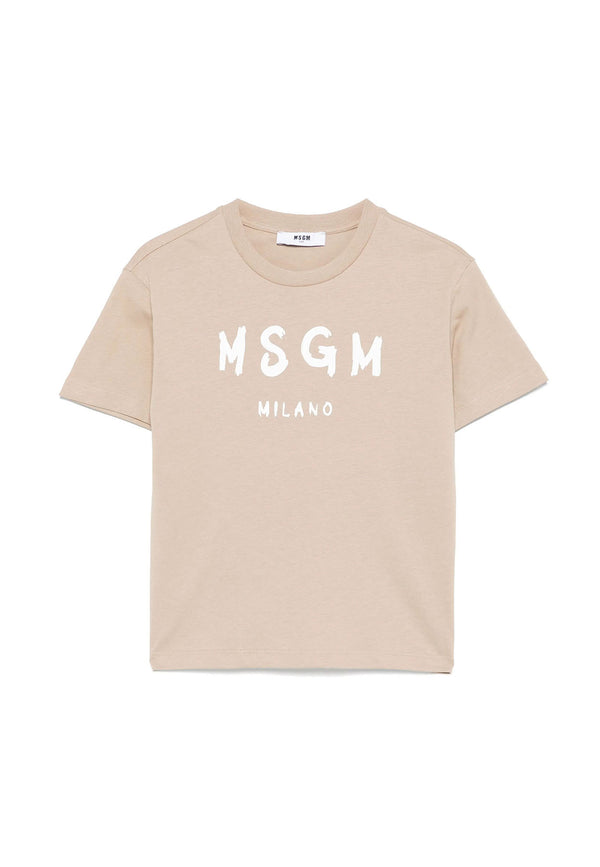 ViaMonte Shop | MSGM t-shirt beige bambino in cotone