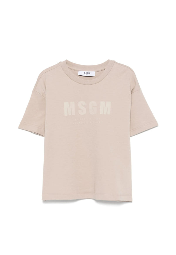 ViaMonte Shop | MSGM t-shirt beige bambino in cotone