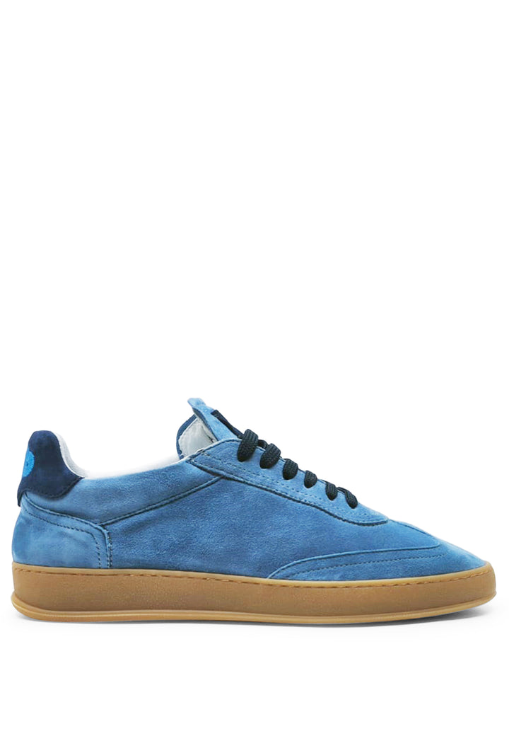 ViaMonte Shop | Soldini 80 sneakers azzurra uomo in vero suede