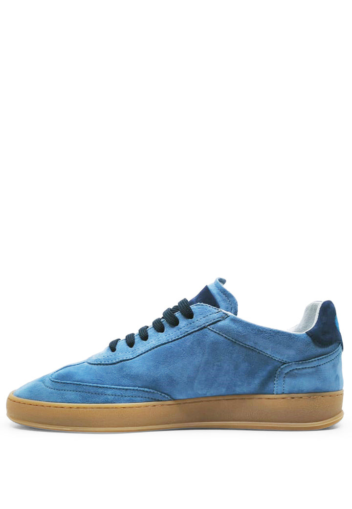 ViaMonte Shop | Soldini 80 sneakers azzurra uomo in vero suede