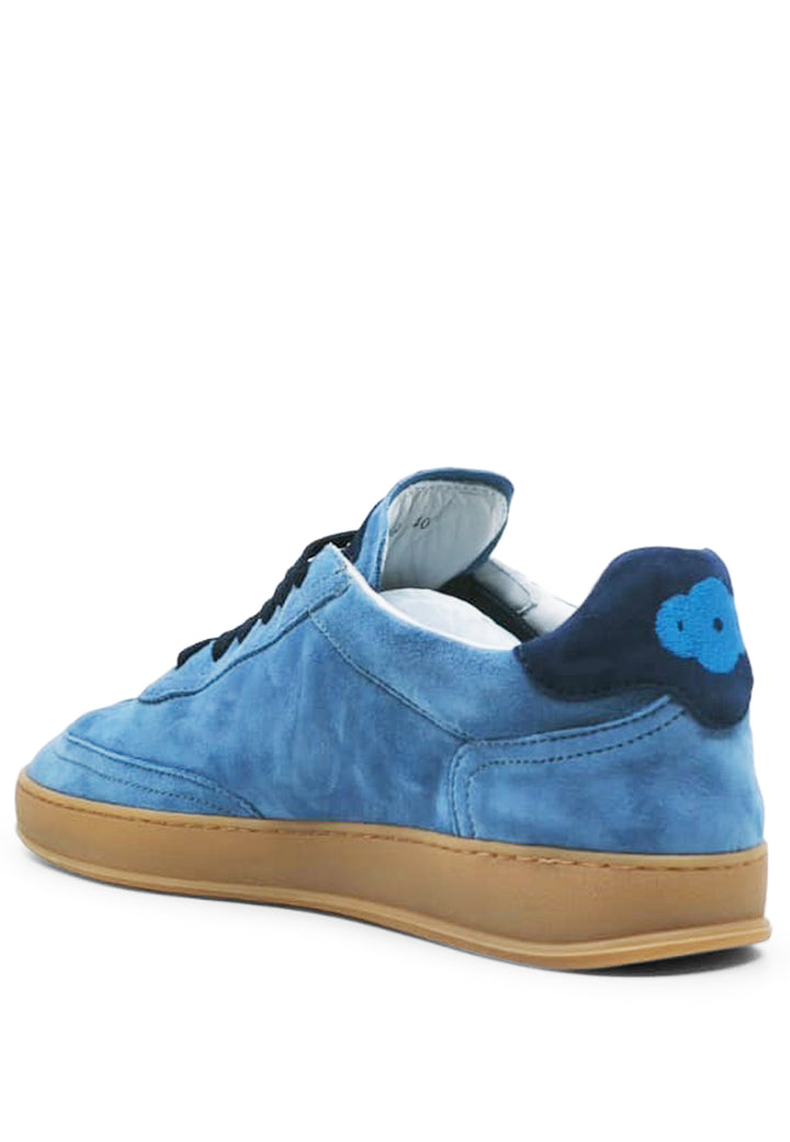 ViaMonte Shop | Soldini 80 sneakers azzurra uomo in vero suede