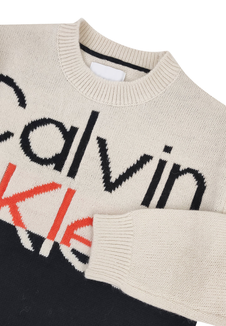 ViaMonte Shop | Calvin Klein Jeans teen maglia color block in misto lana