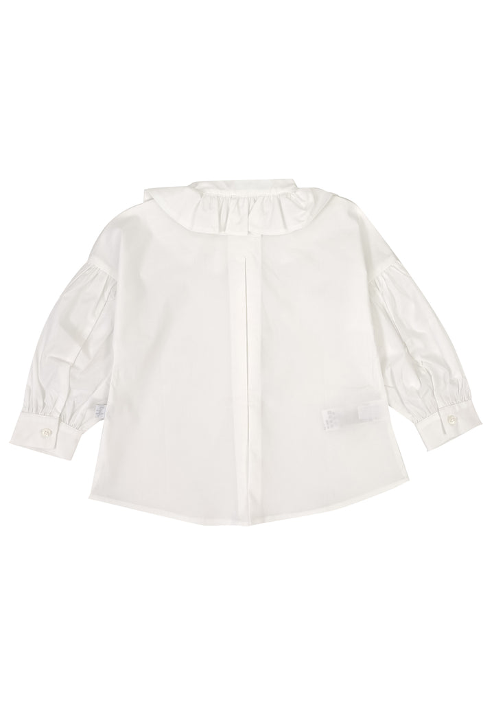 ViaMonte Shop | Il Gufo bambina camicia bianca in popeline di cotone