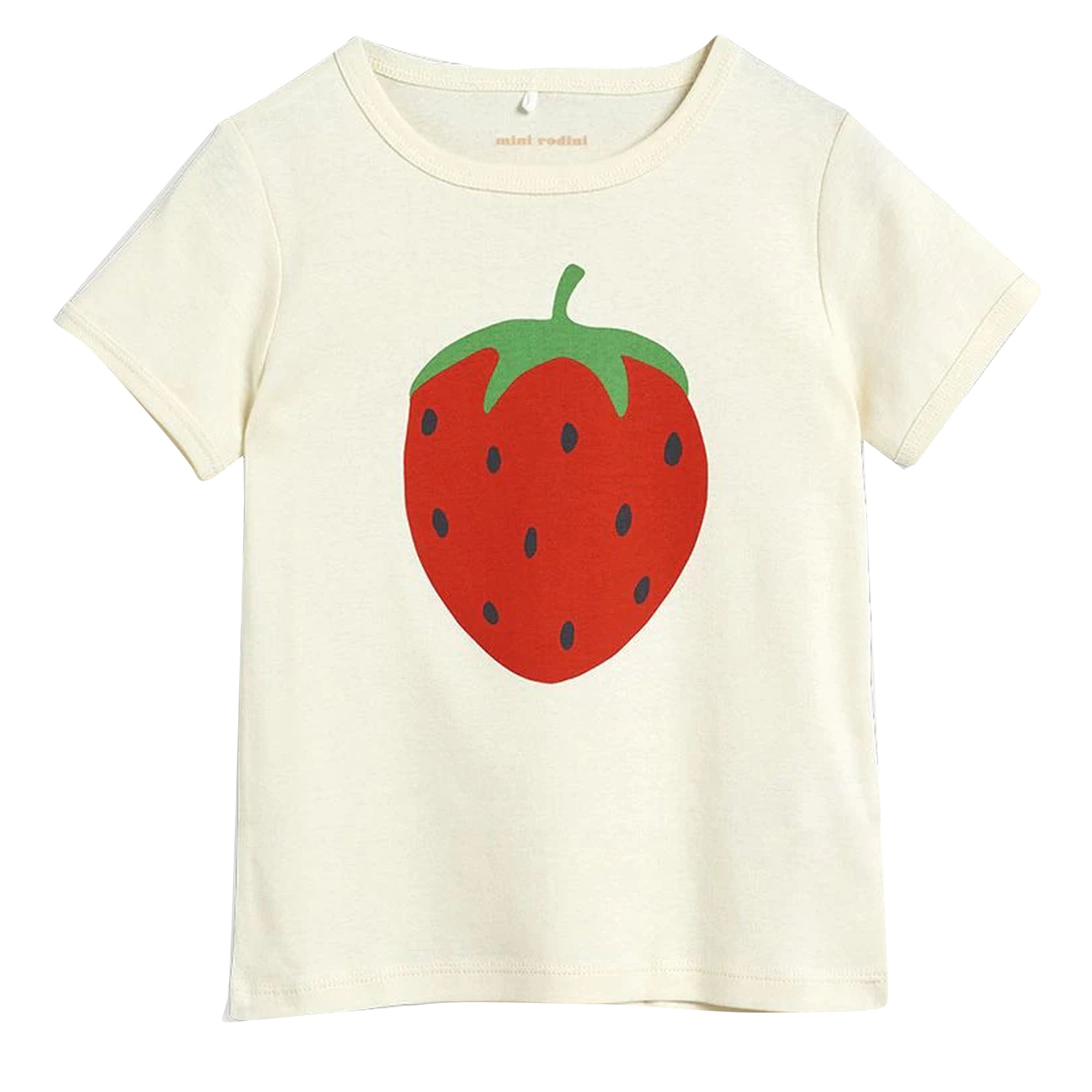 Mini Rodini T-shirt white girl in organic cotton