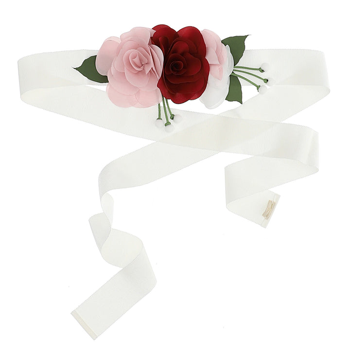 ViaMonte Shop | Monnalisa teen cintura panna con rose in raso