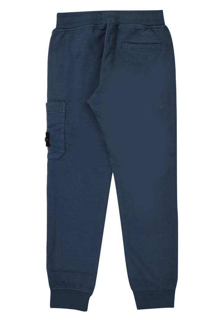 ViaMonte Shop | Stone Island pantalone tuta bambino blu in felpa di cotone